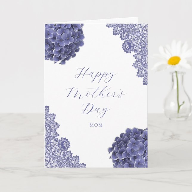 Carte Floral Purple Photo Bonne Fête des Mères (Petite plante)