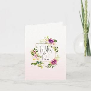 Carte Floral rose de Bourgogne