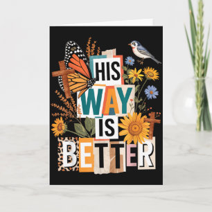 Carte Floral Son Chemin Est Mieux Papillon Jésus Religie