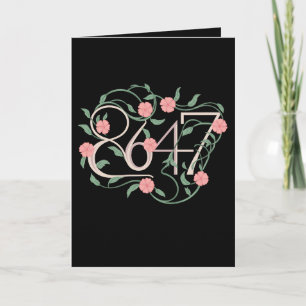 Carte Floral Subtle Anti Trump 8647 86 47 Boho