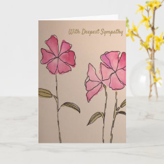 Carte Floral Sympathy Card (Blank Inside)