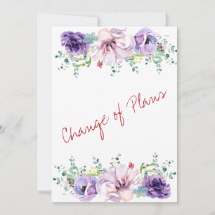 Carte Floral, violet et lilas Changement de plan