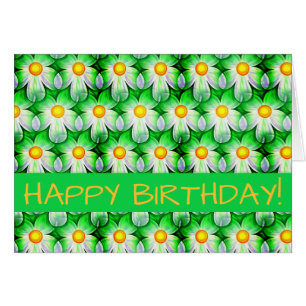 Carte florale à impression numérique Daisy