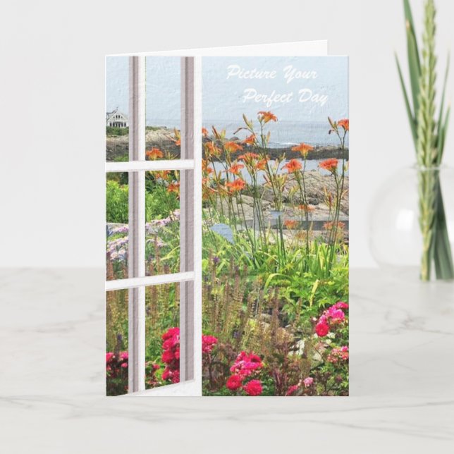 Carte Florale Anniversaire Photo VOTRE Jour Parfai (Devant)