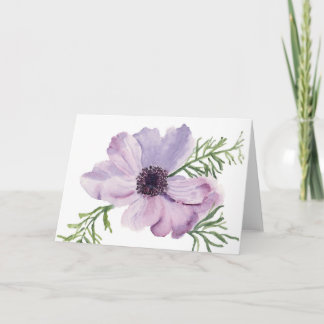 Carte florale blanche de 5 x 7 po