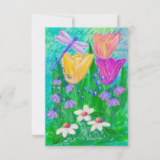 Carte florale blanche Deanna Day