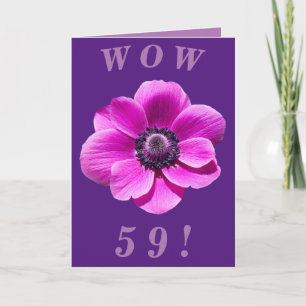 Carte florale brillante et audacieuse 59e annivers