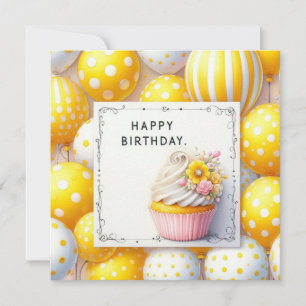 carte florale d'anniversaire heureuse
