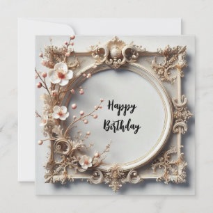 carte florale d'anniversaire heureuse