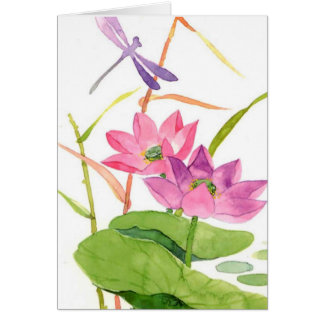 carte florale d'aquarelle