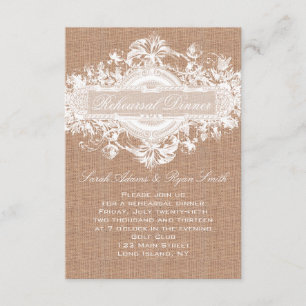 CARTE FLORALE DE DÎNER DE RÉPÉTITION DE MARIAGE DE
