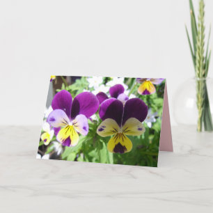Carte florale de Fleur Violette de Pensée Violette