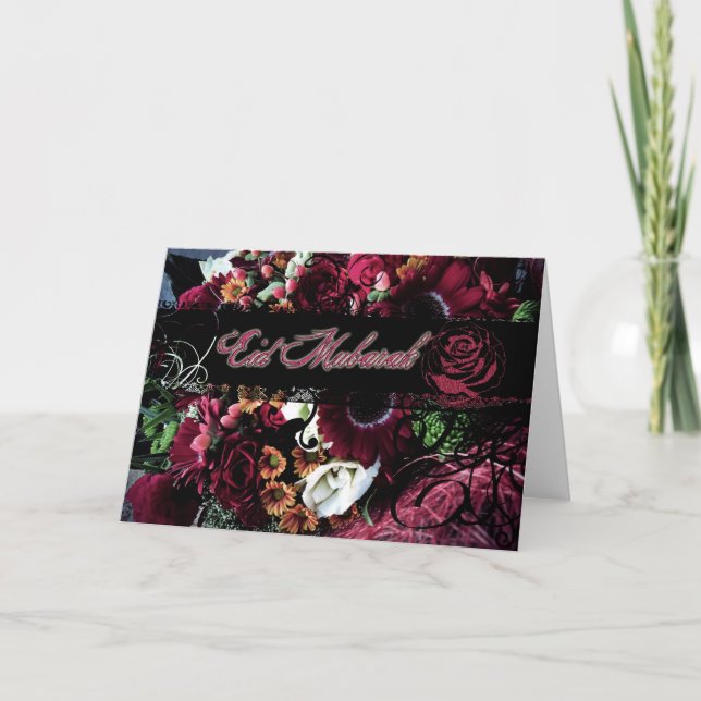 Carte Florale de l'Aïd Moubarak (Devant)