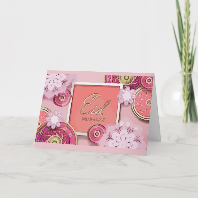 Carte Florale de l'Aïd Moubarak (Devant)
