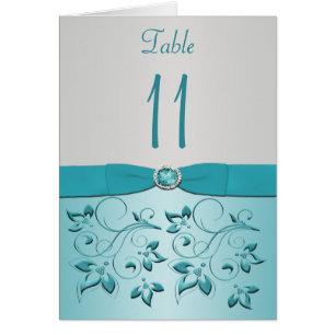 Carte florale de nombre de Tableau d'Aqua et