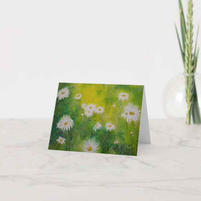 Carte florale de pré de marguerites délicieuses (Devant)