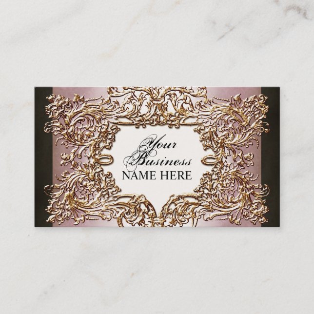Carte florale de remous de sembler baroque élégant (Devant)