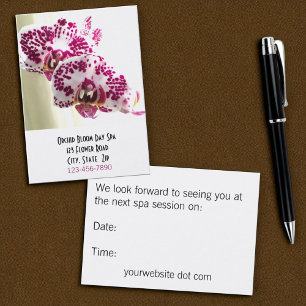 Carte florale de rendez-vous d'orchidées de salon