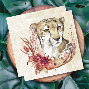 Carte florale de tigre