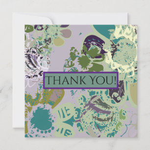 Carte florale d'imaginaire merci