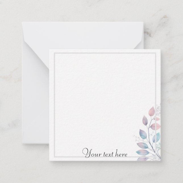 carte florale élégante (Devant)