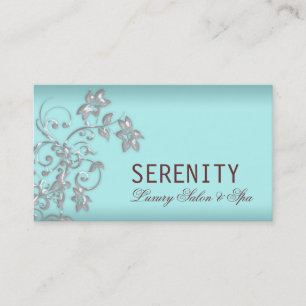 Carte florale élégante chic de spa de remous