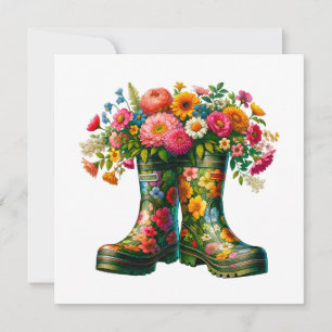 Carte florale et art au cadre