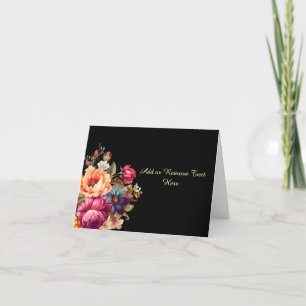 Carte florale flanc simple et élégante