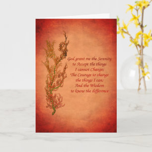 Carte florale Inspiration de prière de sérénité