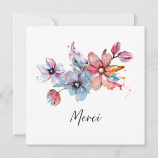 Carte Florale Merci
