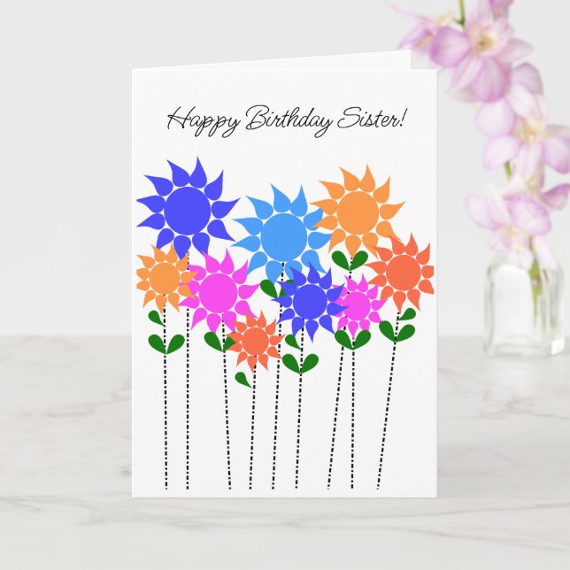 Carte florale Nun Birthday (Orchidée)