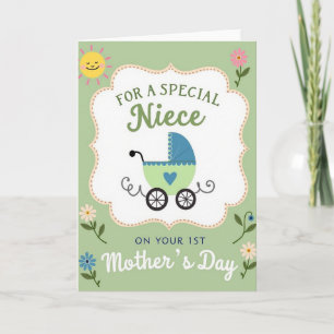Carte florale pour la première fête des mères de v