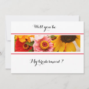 Carte Florale Veux-tu être ma demoiselle d'honneur