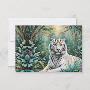 Carte Flore de la jungle de Tigre blanc