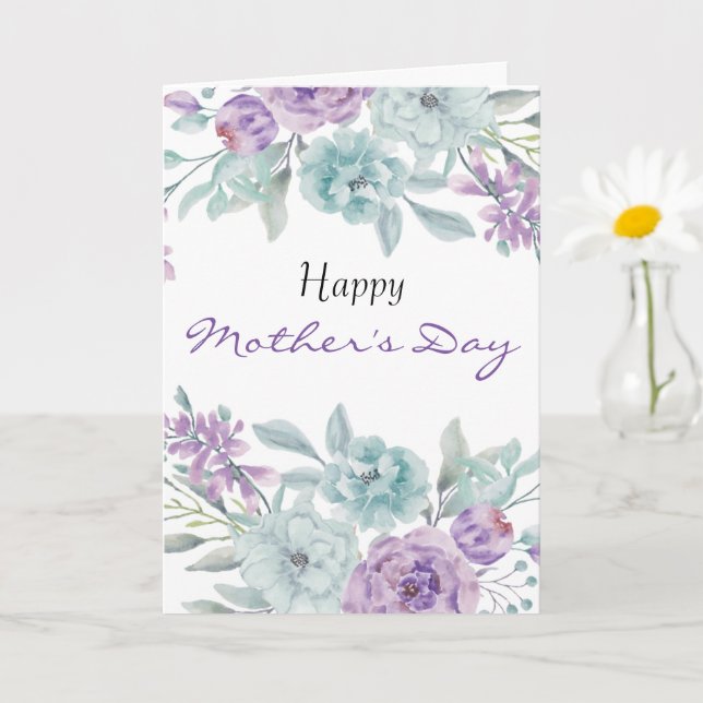 Carte Flore de Lilac et de Mint| Fête des mères personna (Petite plante)