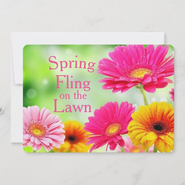 Carte Flore de marmite rose de printemps (Devant)