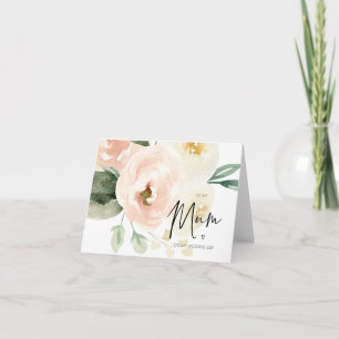 Carte Flore rose pâle à ma mère sur mon cadeau du jour d