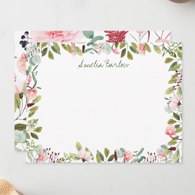 Carte Flore rose personnalisée (Créateur téléchargé)