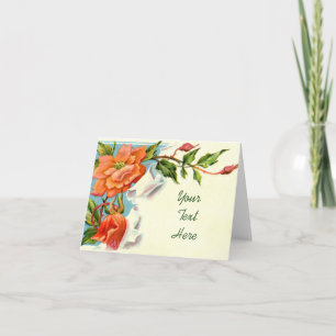 Carte Flore Vintage personnalisable 2 - Ajouter votre te