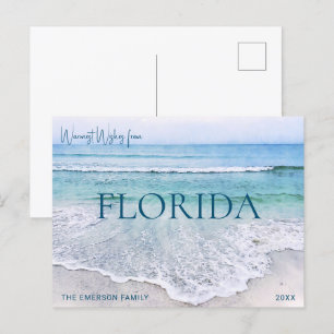 CARTE FLORIDA NOËL   CARTE POSTALE THÈME PLAGE