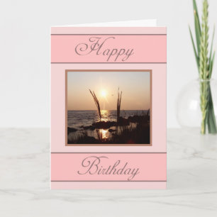 Carte Floride coucher de soleil voeux d'anniversaire