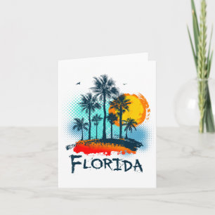 Carte Floride Fl Summer Miami Vibes Beach Sunshine State