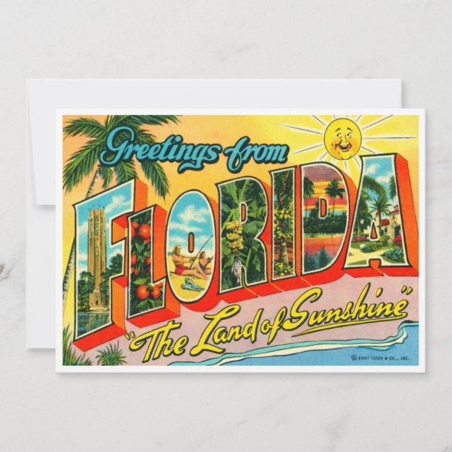 Carte Floride vintage (Devant)