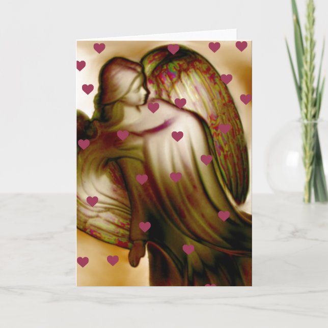 Carte Florillas Ange Avec des coeurs (Devant)