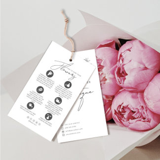Carte Florisante Hang Tag Avec Logo