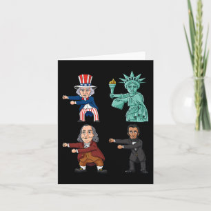 Carte Floss Like Boss Uncle Sam Ben Franklin Liberty 4