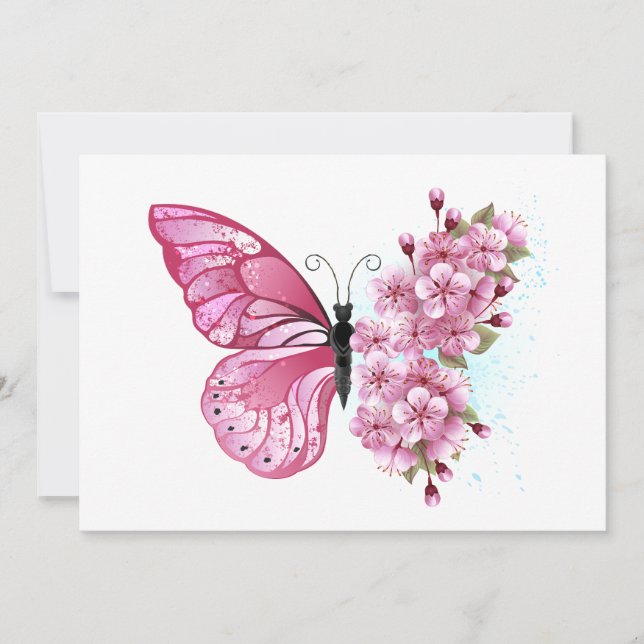 Carte Flower Butterfly (Devant)