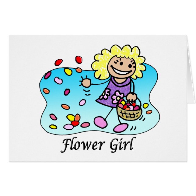 Carte Flower Girl (Devant horizontal)