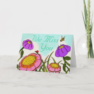 Carte Flower Meadow "We miss You"