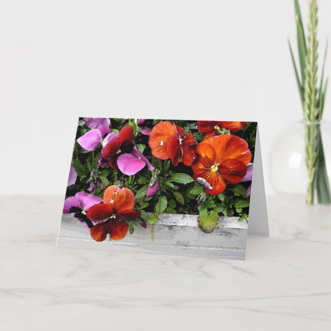 Carte Flowerbox des pensées (Devant)